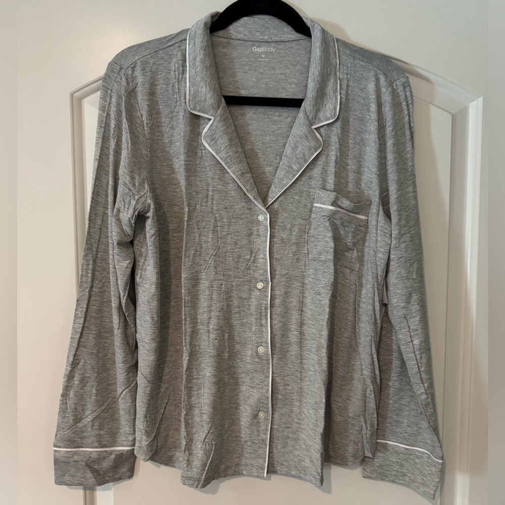 Gapbody Heather Gray Long Sleeve Pajama Top